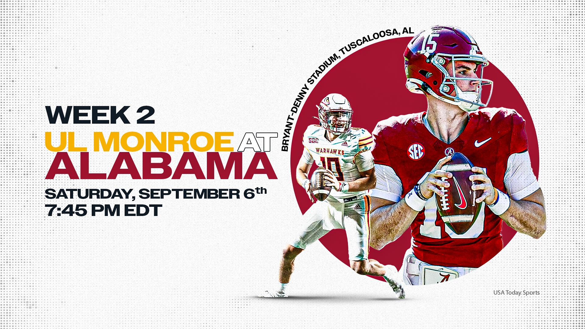 Alabama Crimson Tide Dominates UL Monroe Warhawks in 73-0 Shutout