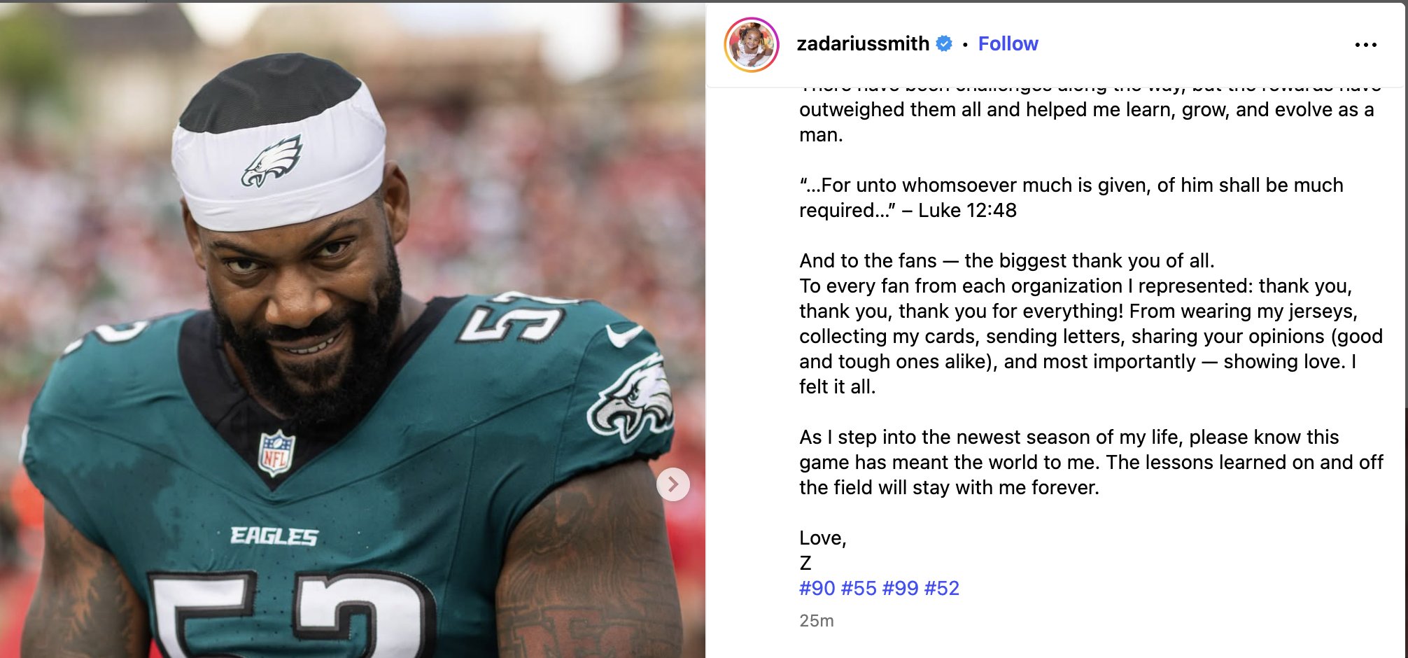 Za’Darius Smith Announces Retirement and Leaves Philadelphia Eagles in a Bind Za’Darius Smith Announces Retirement and Leaves Philadelphia Eagles in a Bind