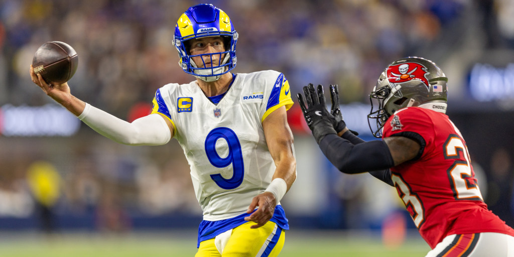 Rams Dominate Buccaneers 34-7, Overcoming Baker Mayfield’s Injury Rams Dominate Buccaneers 34-7, Overcoming Baker Mayfield’s Injury